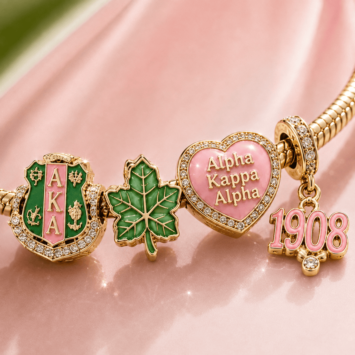 AKA Gold Charm Bracelet Set BMD