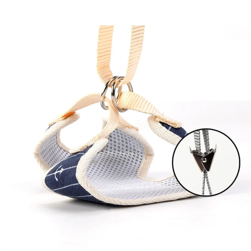 New Style Pet Harness Leash Set Version with Bowknot Adjustable Soft Harness for Small Dogs Cats Fashion Pet Walking Supplies