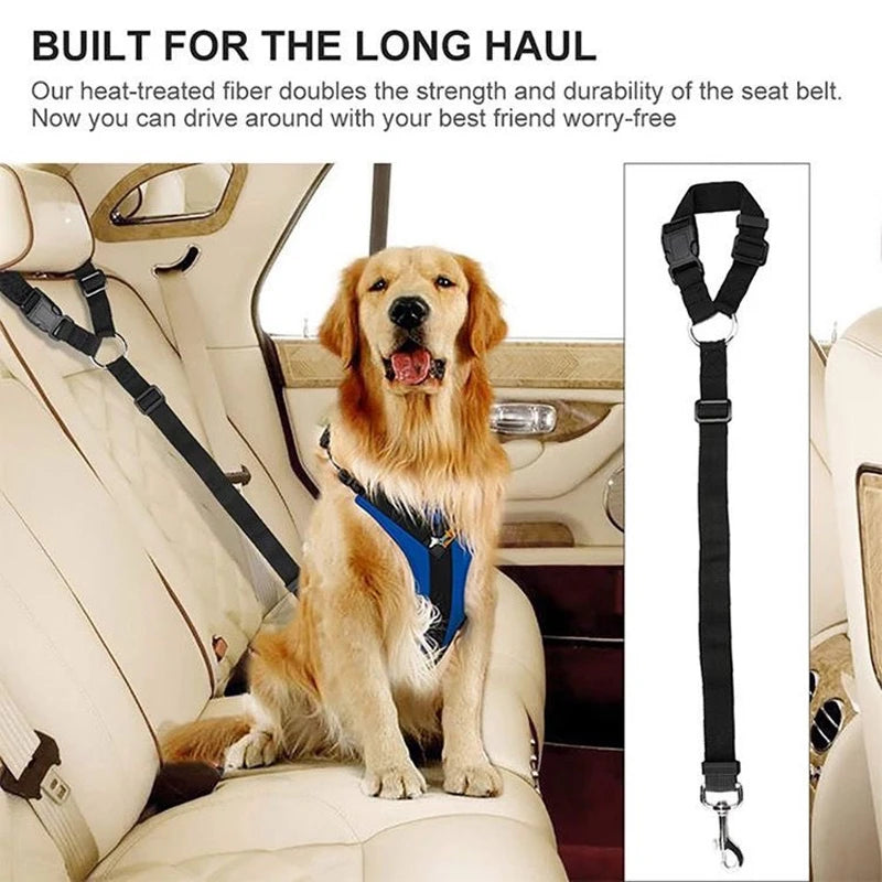 Pet Car Seat Belt Nylon Lead Leash Backseat Safety Belt Adjustable  pet collars dog collar cat collar Harness Safety Leash Lead