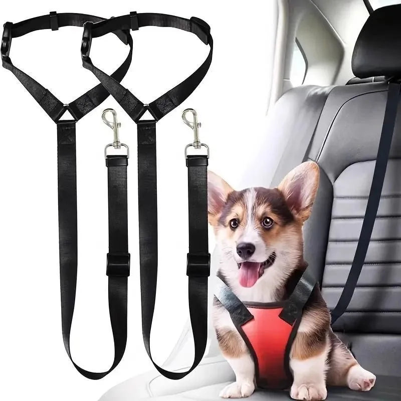 Pet Car Seat Belt Nylon Lead Leash Backseat Safety Belt Adjustable  pet collars dog collar cat collar Harness Safety Leash Lead